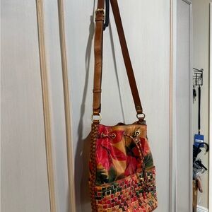 Patricia Nash Multicolor Woven Crossbody Bag